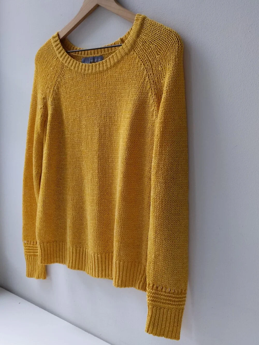 360 Sweater Linen Cotton Gold Women's Small